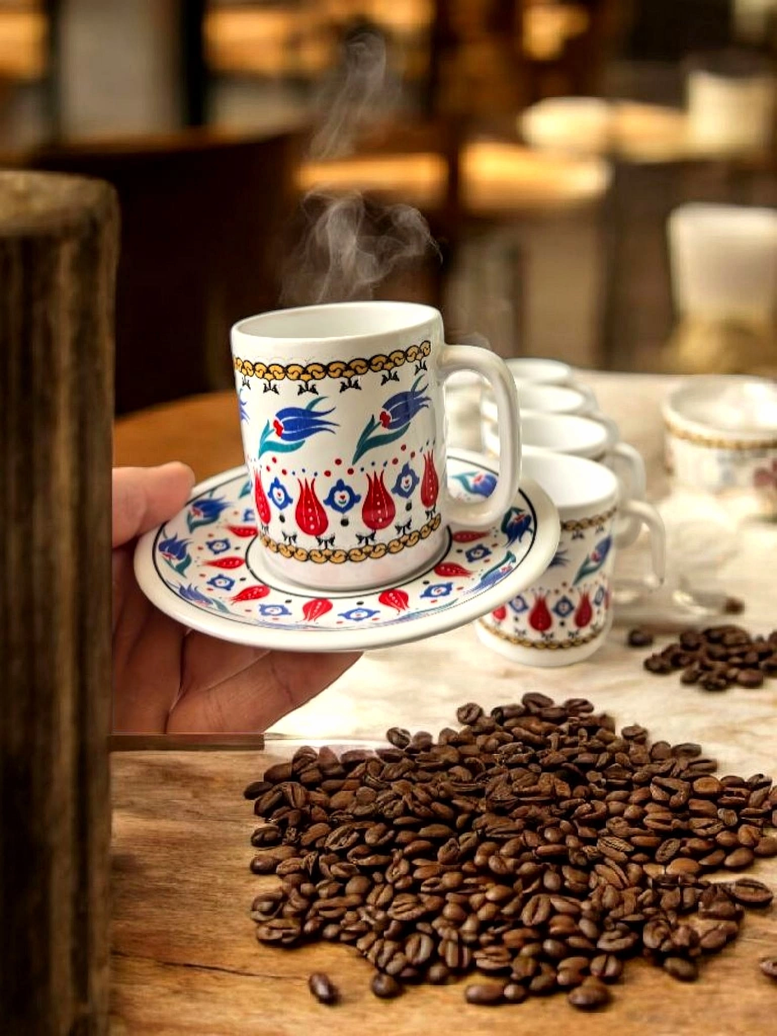 ArsimHome Desenli 6 Kişilik 12 Parça Fincan Takımı