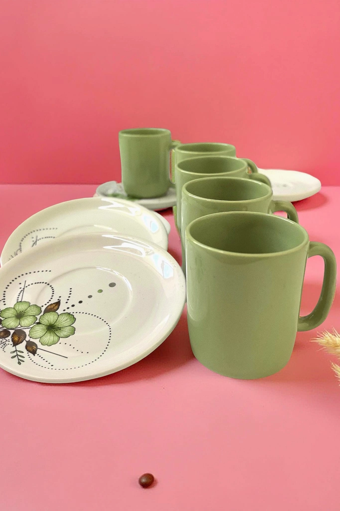 ArsimHome Yeşil 6 Kişilik 12 Parça Fincan Takımı