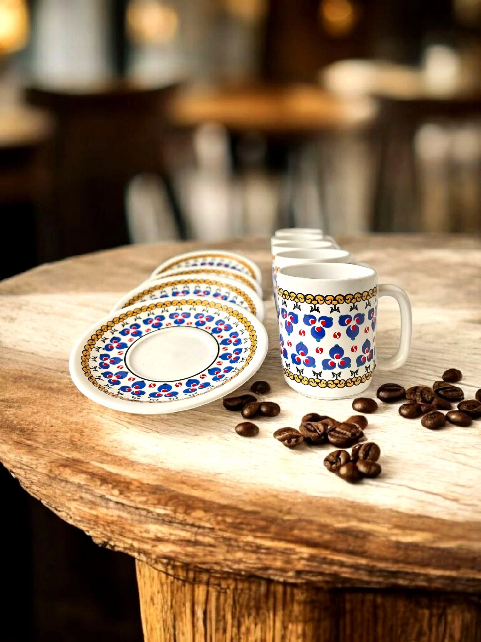 ArsimHome Desenli 6 Kişilik 12 Parça Fincan Takımı