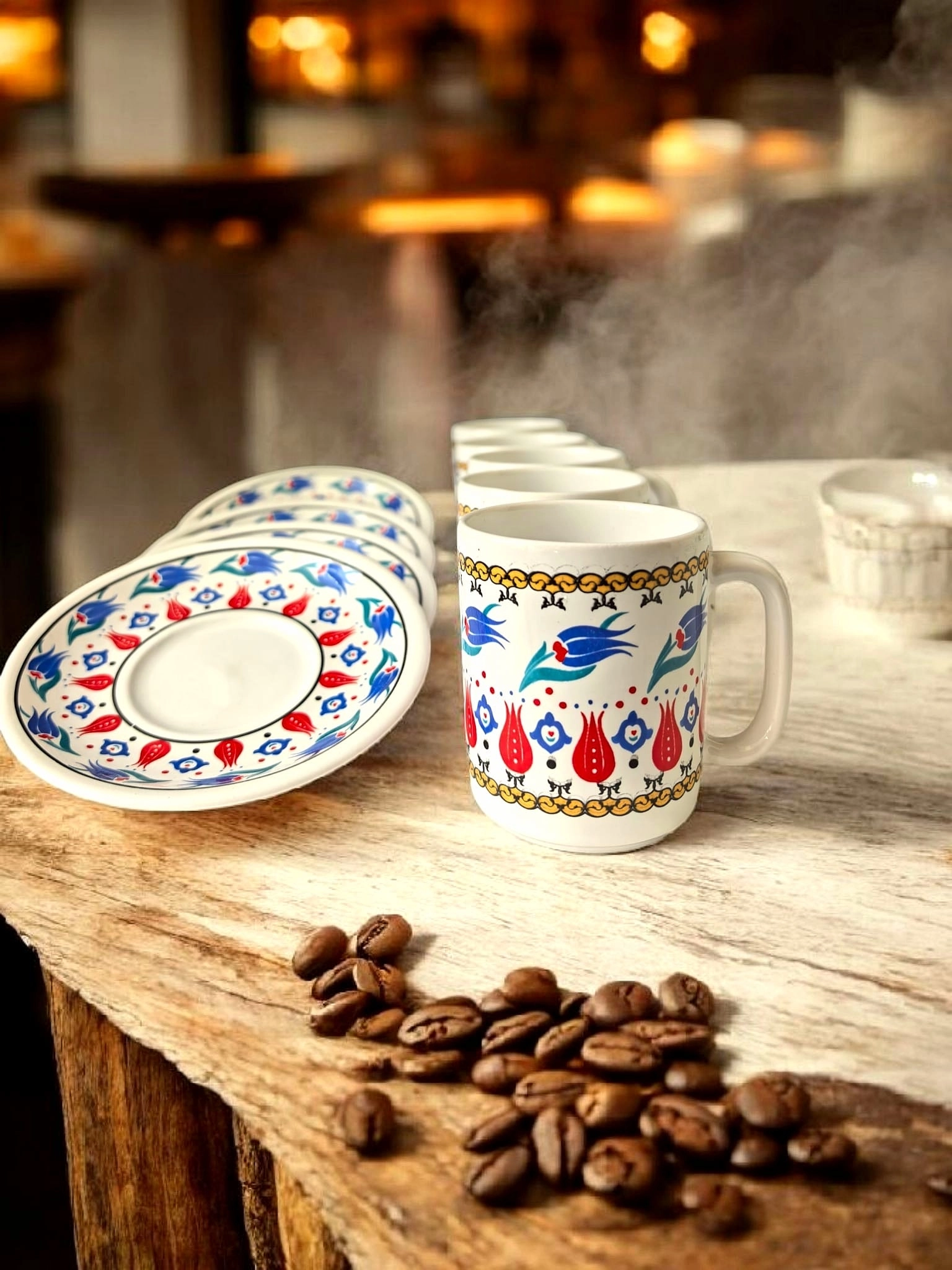 ArsimHome Desenli 6 Kişilik 12 Parça Fincan Takımı