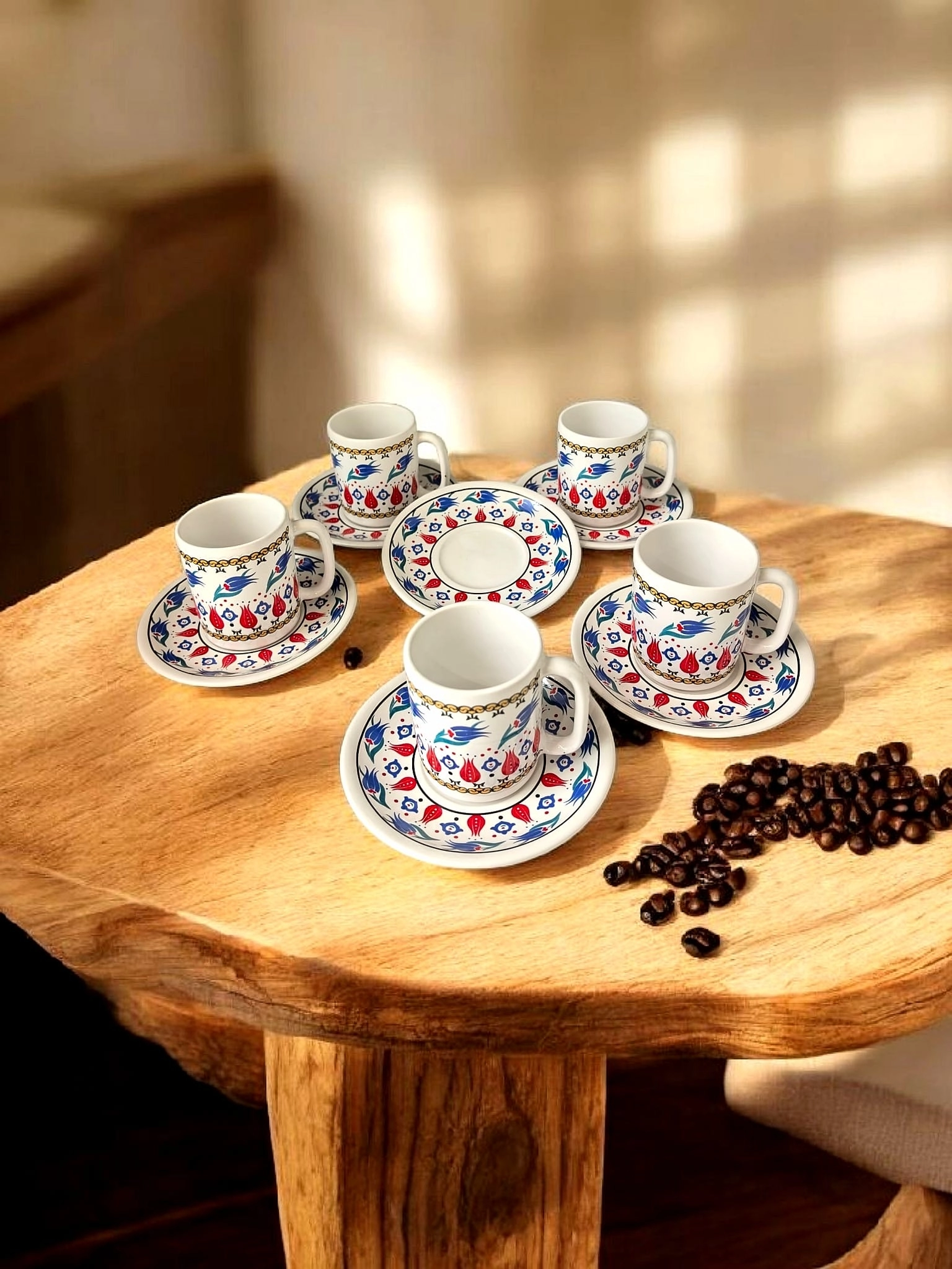 ArsimHome Desenli 6 Kişilik 12 Parça Fincan Takımı