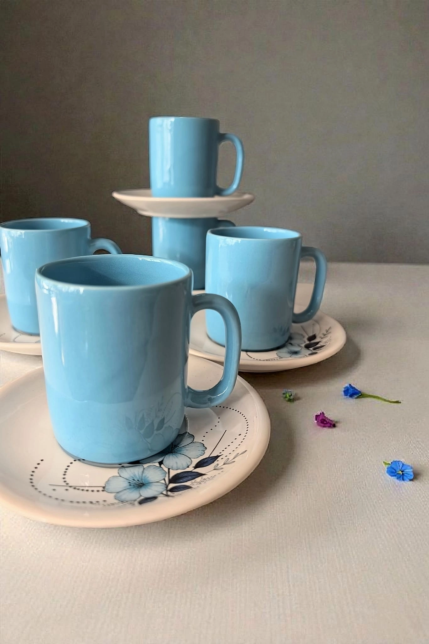 ArsimHome Mavi 6 Kişilik 12 Parça Fincan Takımı