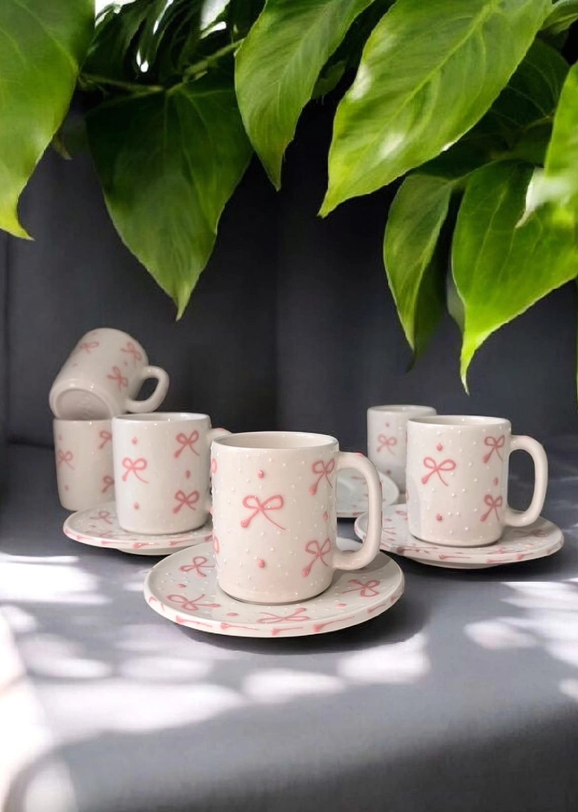 ArsimHome Fiyonk Desen 6 Kişilik 12 Parça Fincan Takımı