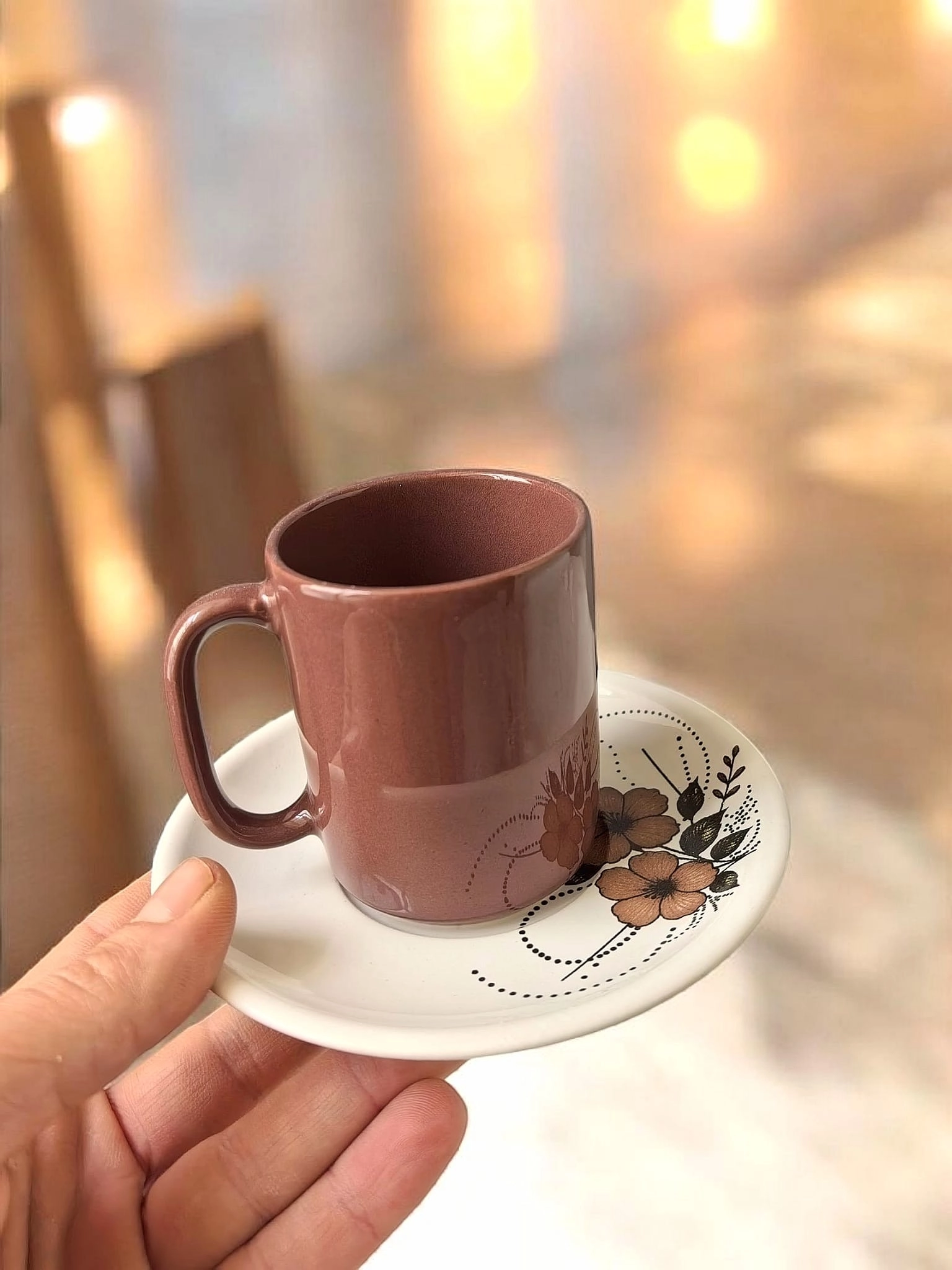 ArsimHome Kahverengi 6 Kişilik 12 Parça Fincan Takımı