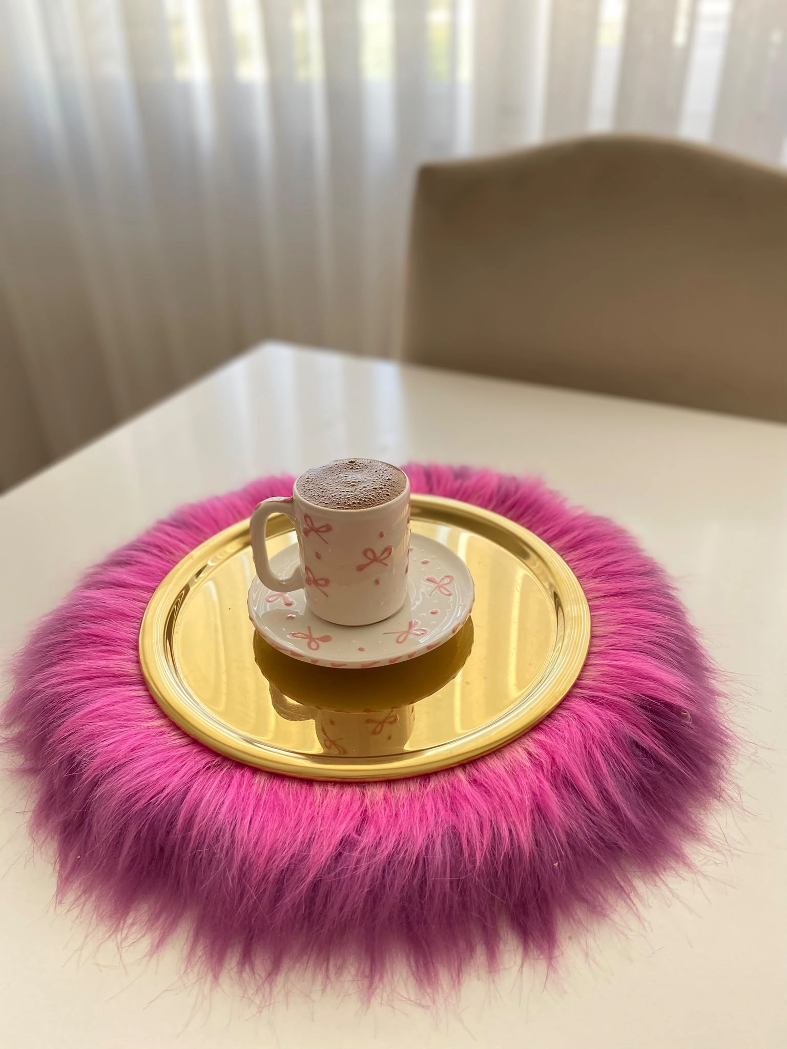 ArsimHome Fiyonk Desen 6 Kişilik 12 Parça Fincan Takımı