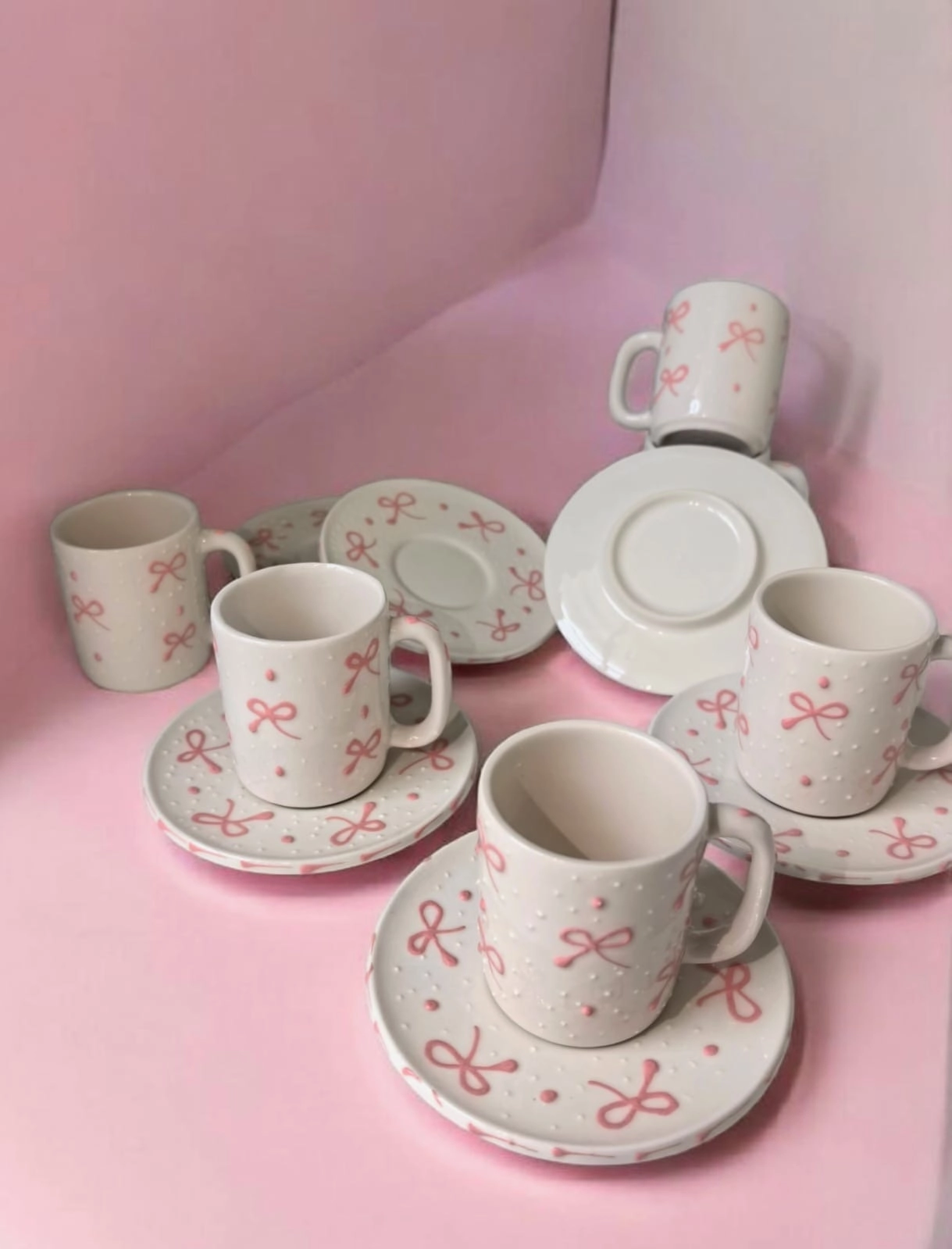 ArsimHome Fiyonk Desen 6 Kişilik 12 Parça Fincan Takımı