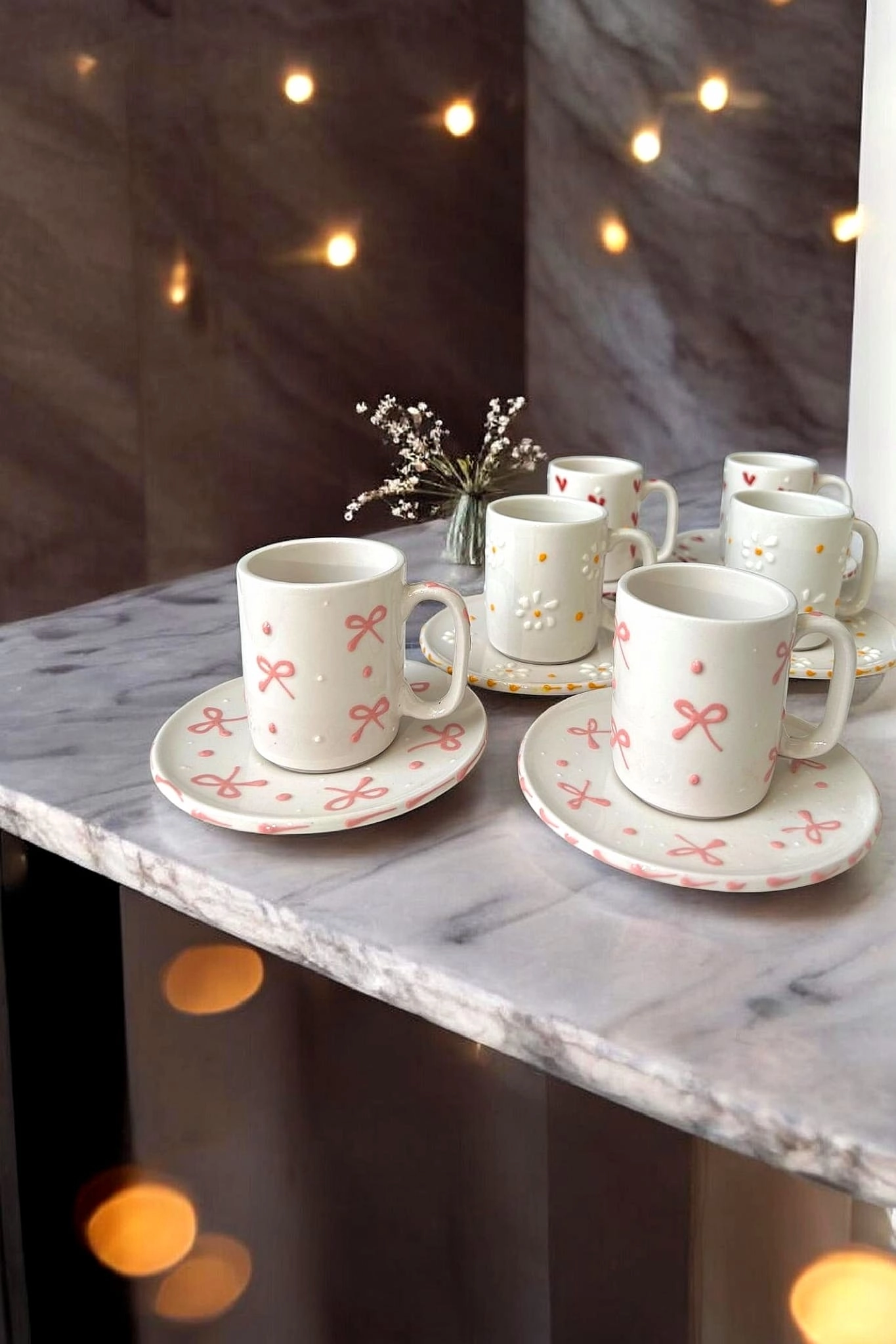 ArsimHome Karışık Desen 6 Kişilik 12 Parça Fincan Takımı