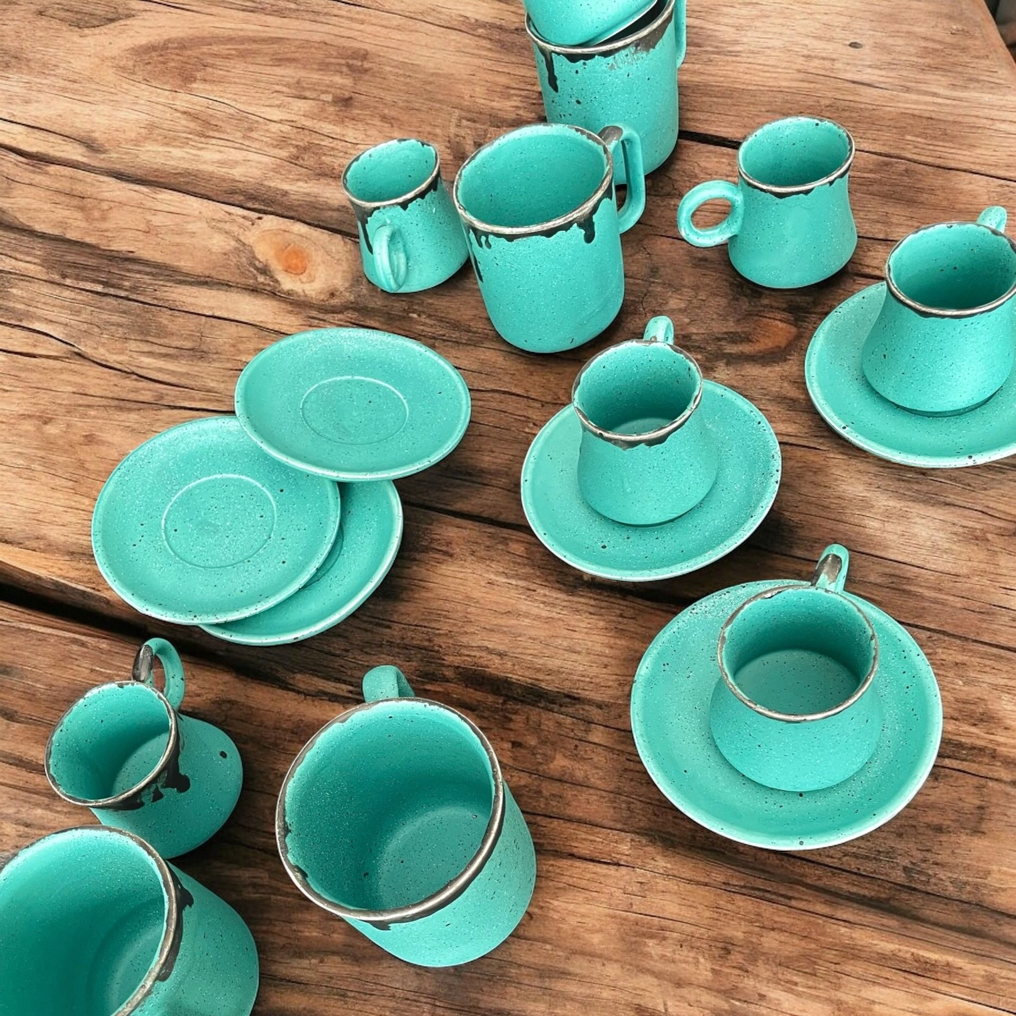 18 Parça Mat Kupa ve Fincan Seti