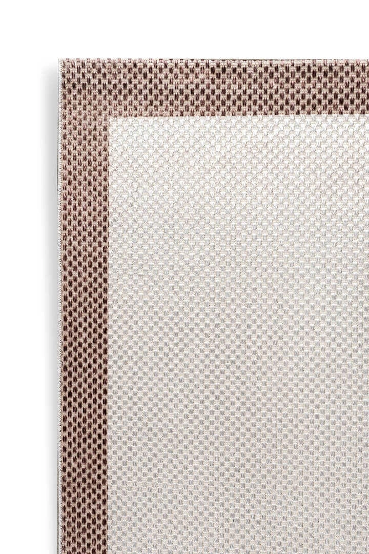 Kahve  Çerçeve Krem Desenli Natura Sisal