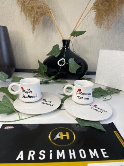2 Kişlik 4 Parça Evin Hanım’ı Evin Bey’i Fincan Takımı 