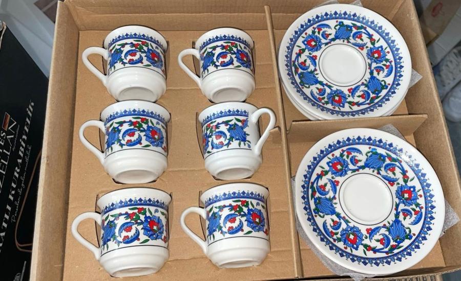 Topkapı 6 Kişilik Porselen Kahve Fincan Takımı