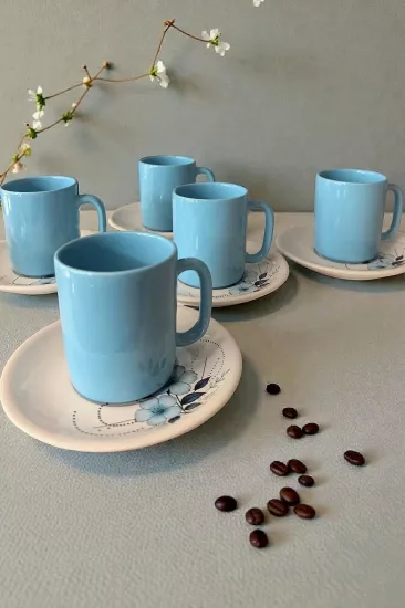 ArsimHome Mavi 6 Kişilik 12 Parça Fincan Takımı