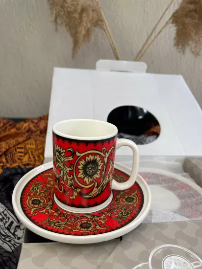 Nostalji 6 Kişilik 12 Parça Porselen Fincan Takımı