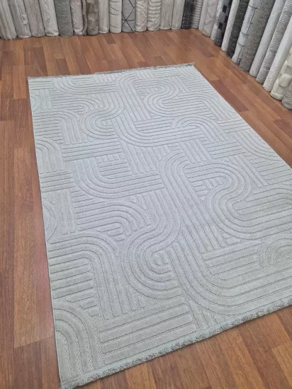 160 x 230  4m2 -Gri Desenli  Kampanyalı Makine Halısı