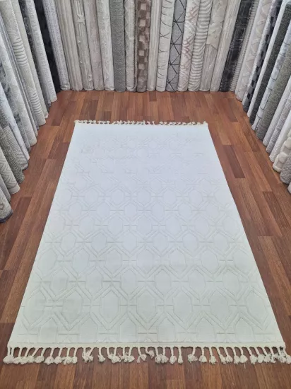 160 x 230  4m2 -Krem Desenli  Kampanyalı Makine Halısı