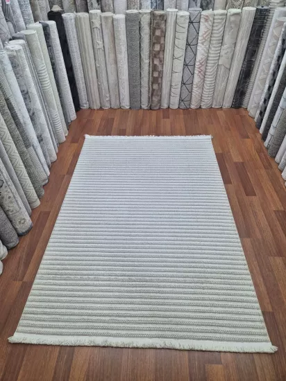 160 x 230  4m2 -Krem Kahve Desenli  Kampanyalı Makine Halısı