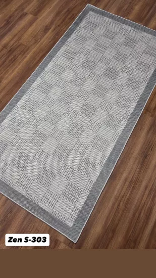 Gri Çerçeve Gri Desenli Zen Sisal