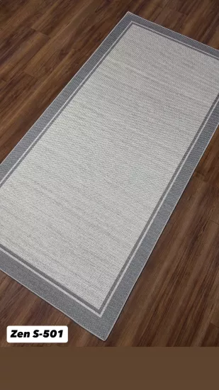 Gri Çerçeve Krem Desenli Zen Sisal
