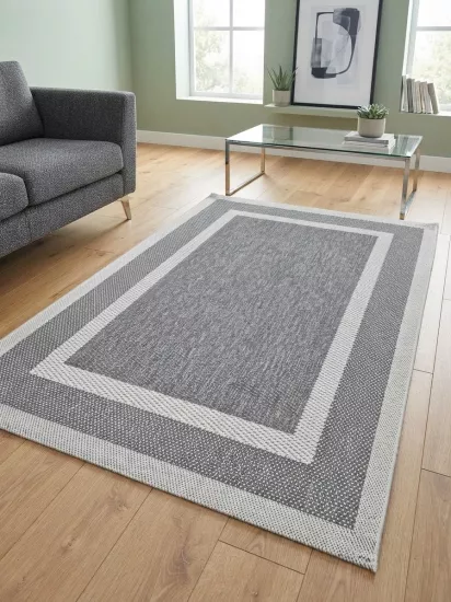Gri Krem Çift Çerçeve  Sisal