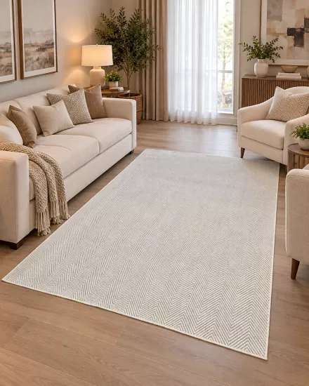Krem Desenli Kampanyalı Sisal