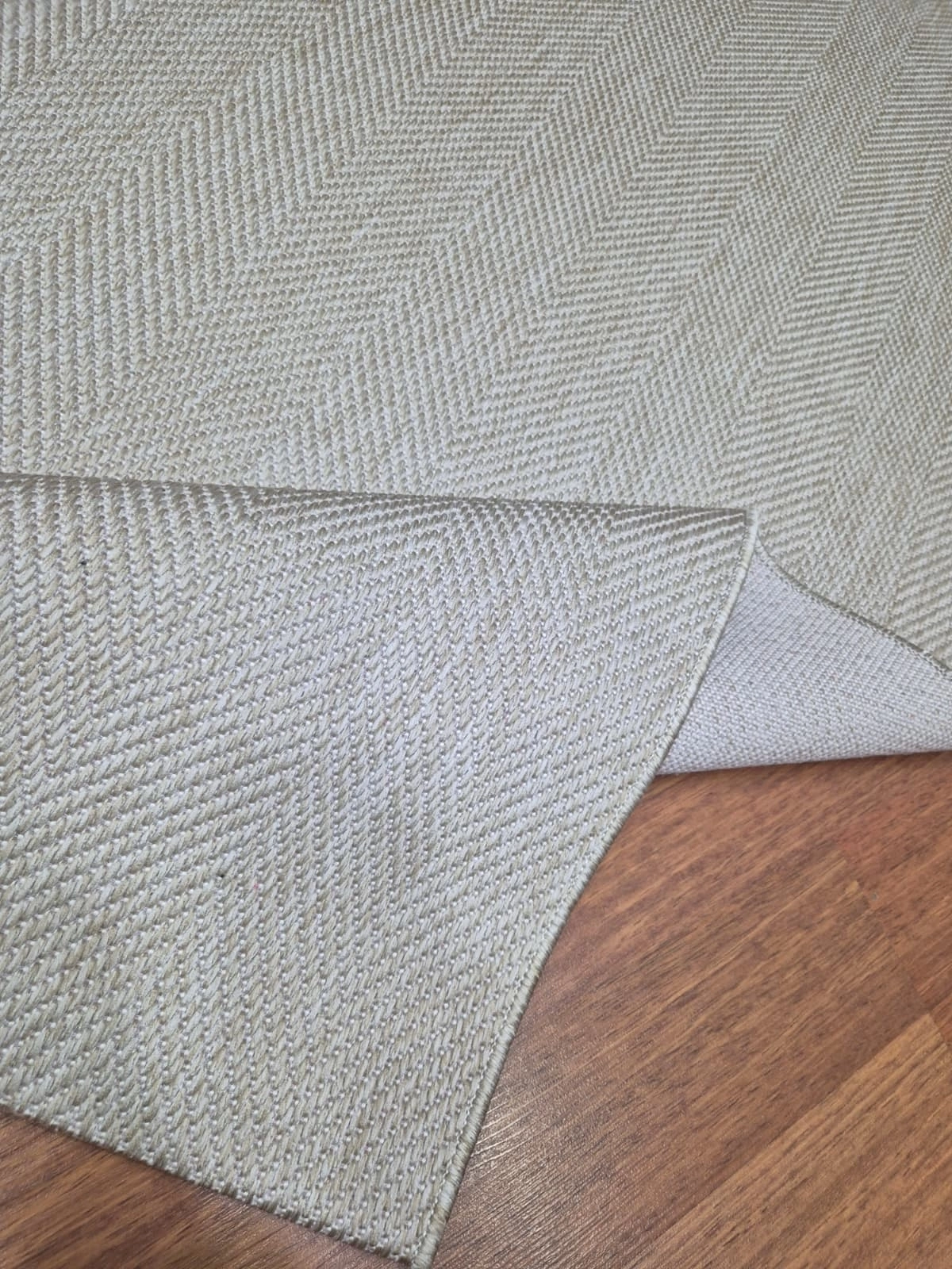 Bej  Zikzak Desenli Kampanyalı Sisal