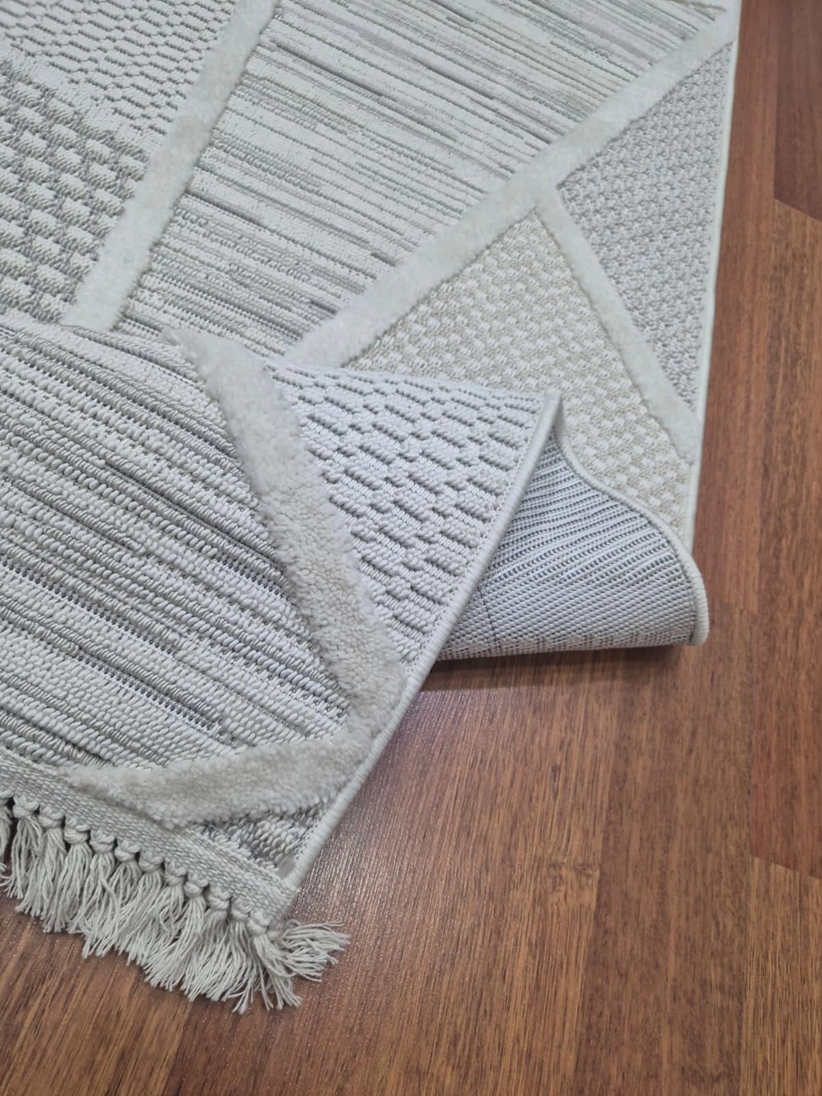 160 x 230  4m2 - Krem Desenli  Kampanyalı Makine Halısı