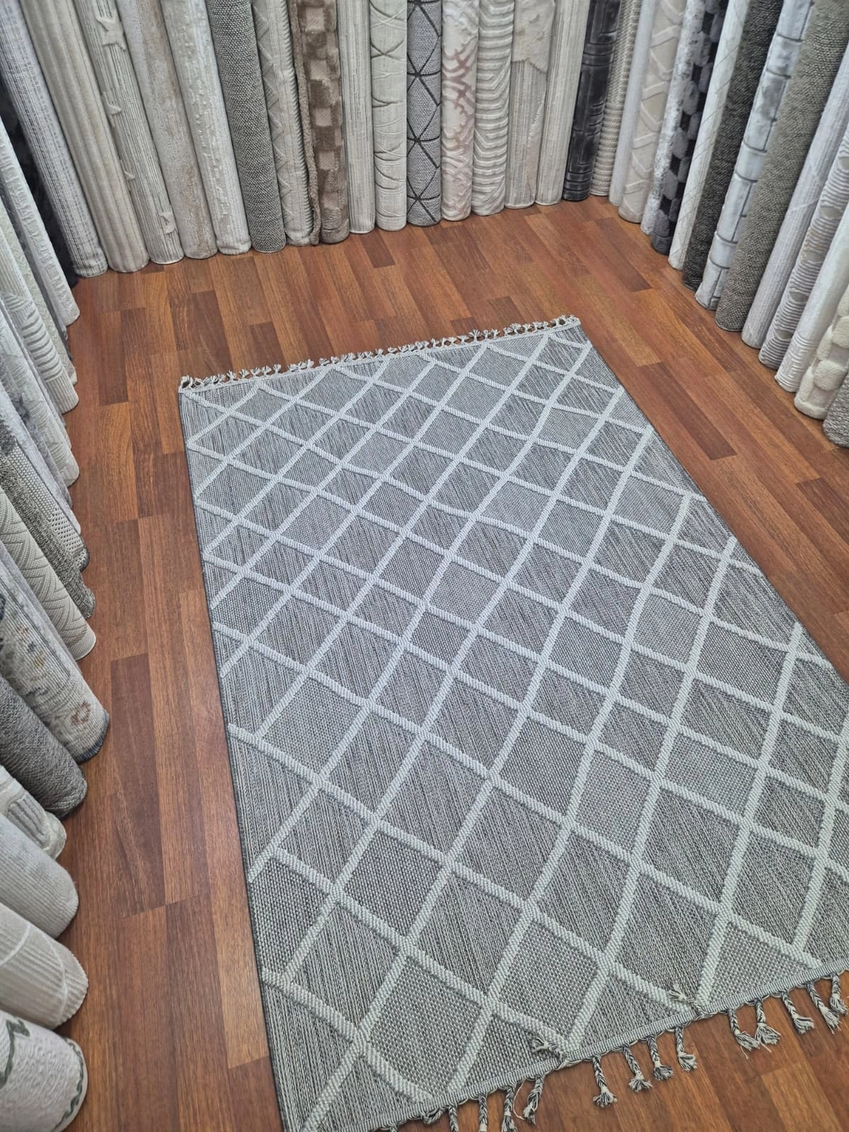 160 x 230  4m2 -Gri  Kampanyalı Makine Halısı