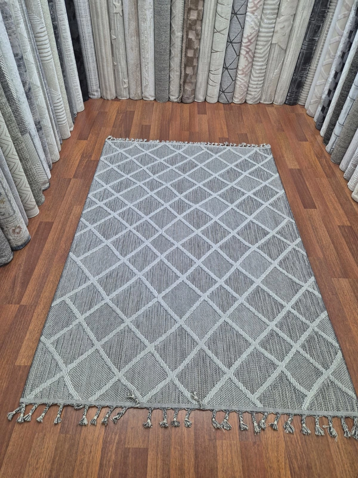 160 x 230  4m2 -Gri  Kampanyalı Makine Halısı