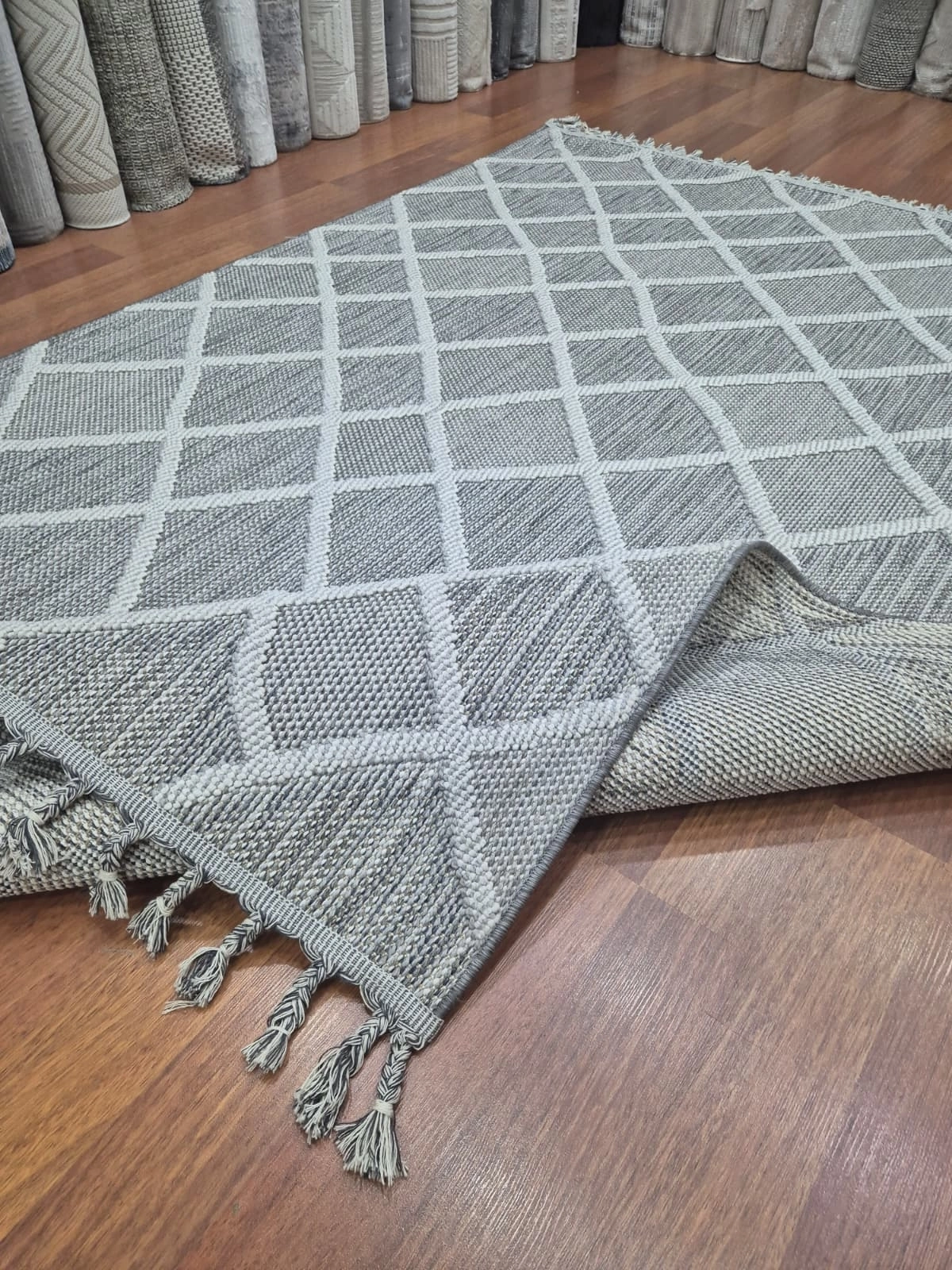 160 x 230  4m2 -Gri  Kampanyalı Makine Halısı
