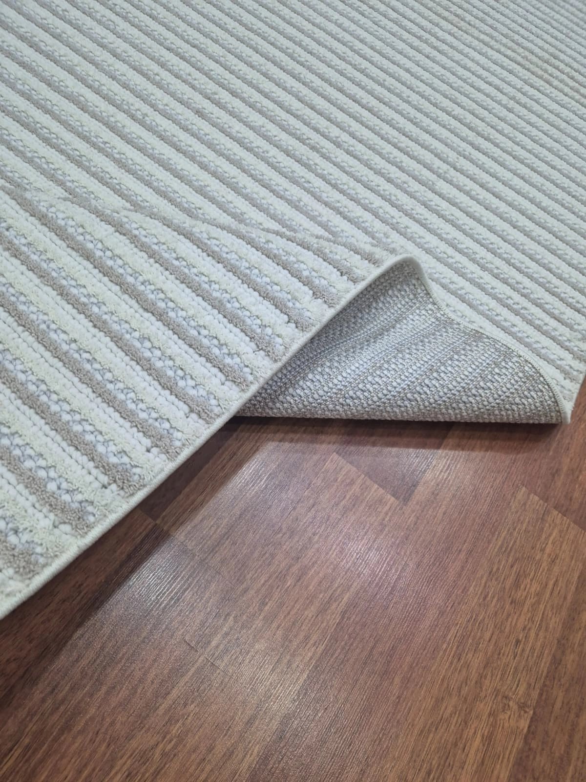 160 x 230  4m2 -Krem Kahve Desenli  Kampanyalı Makine Halısı