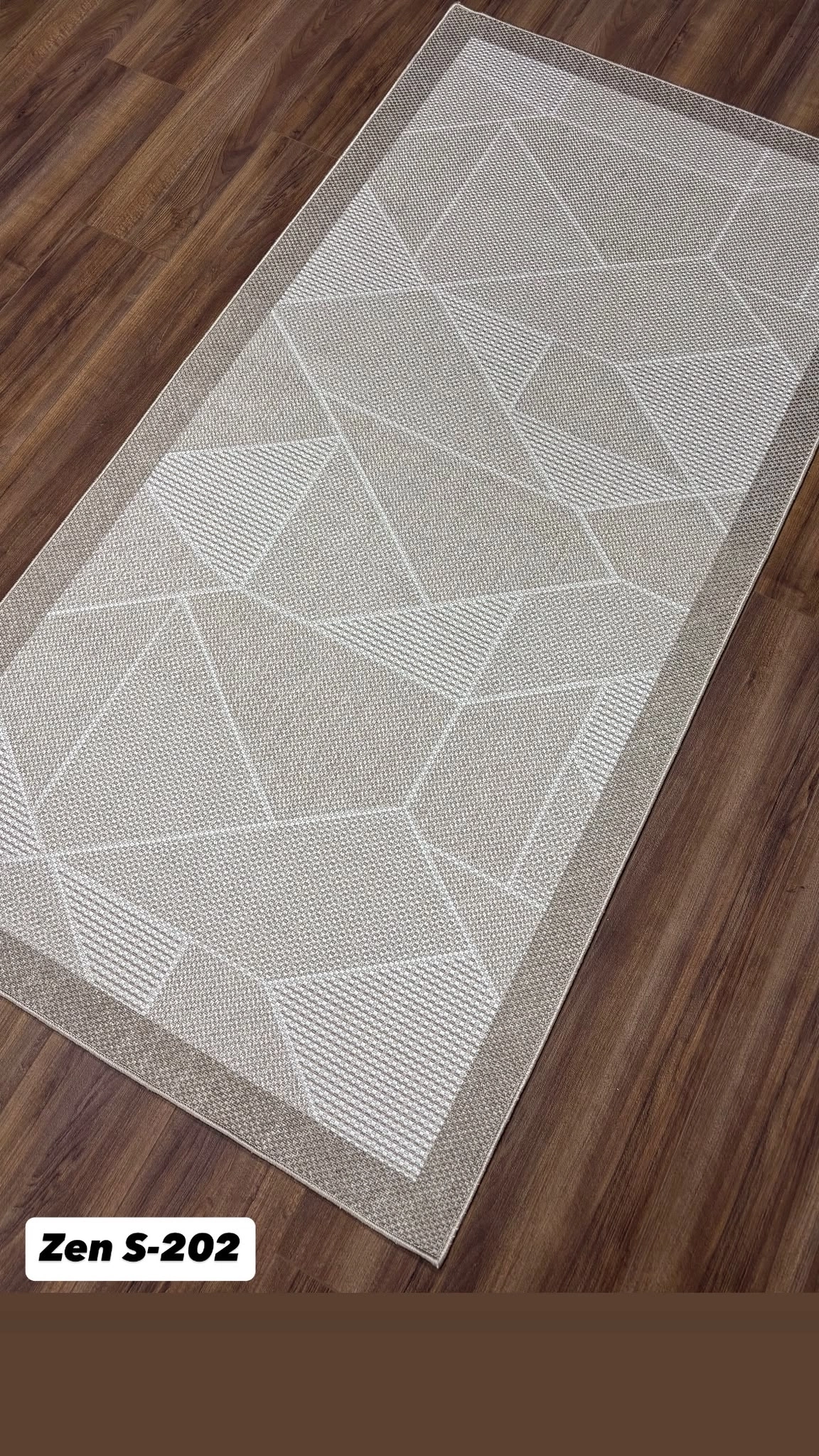 Bej Çerçeve Krem Desenli Zen Sisal
