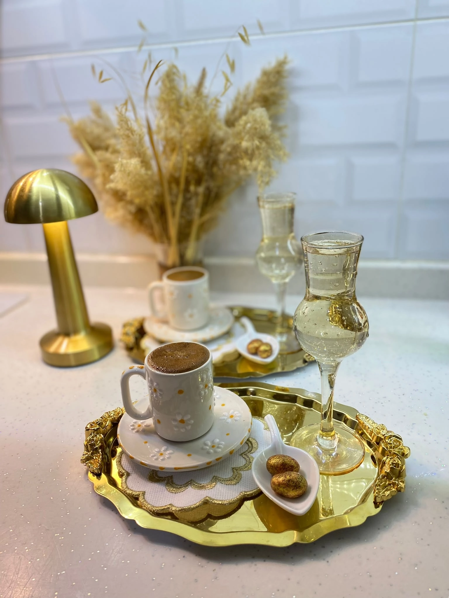 ArsimHome Papatya Desen 6 Kişilik 12 Parça Fincan Takımı